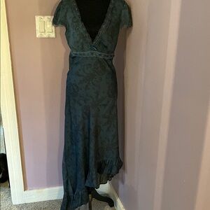 Urban Outfitters Kimichi Blue Asymmetrical Maxi Dress Size Medium